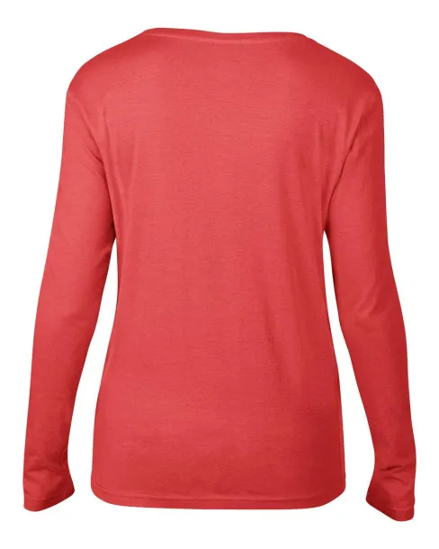  WOMEN’S FEATHERWEIGHT LONG SLEEVE SCOOP TEE - Anvil Coral