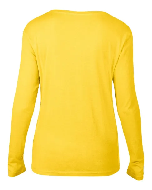  WOMEN’S FEATHERWEIGHT LONG SLEEVE SCOOP TEE - Anvil Lemon Zest