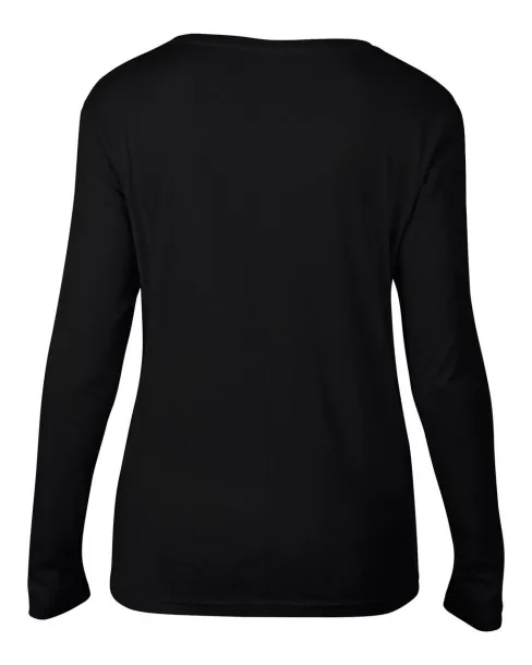  WOMEN’S FEATHERWEIGHT LONG SLEEVE SCOOP TEE - Anvil Black