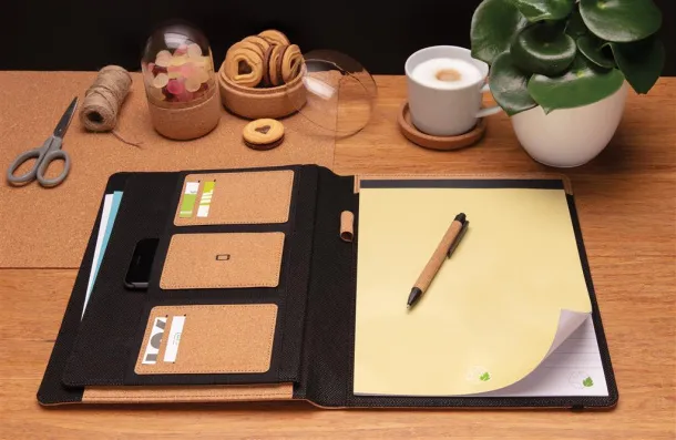  Deluxe cork portfolio A4 with pen - XD Collection brown 