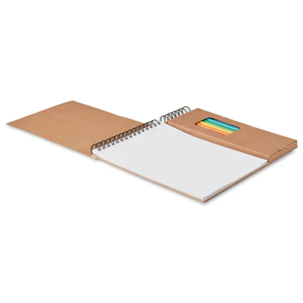 COLOPAD Colouring set with notepad Beige