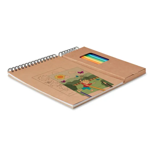 COLOPAD Colouring set with notepad Beige