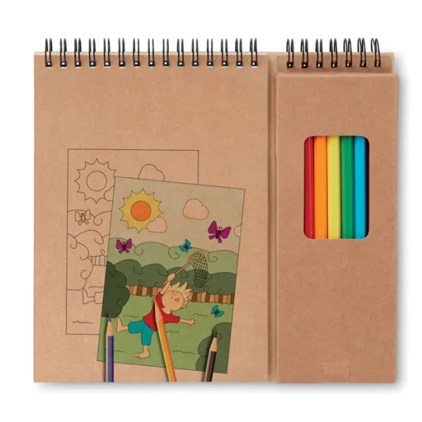 COLOPAD Colouring set with notepad Beige