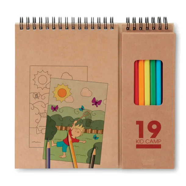 COLOPAD Colouring set with notepad Beige