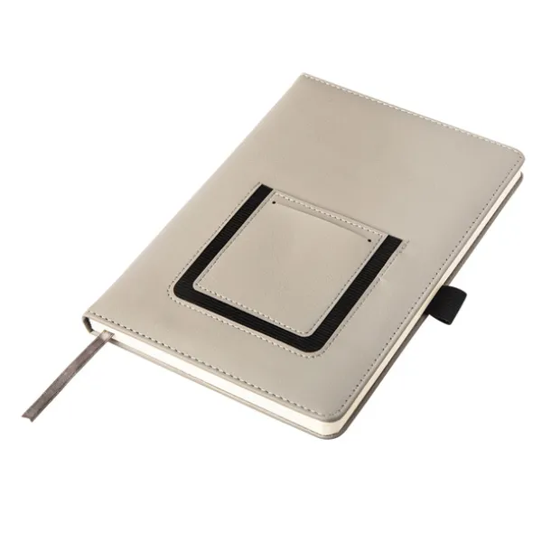 EIBAR notepad with phone pocket Grey