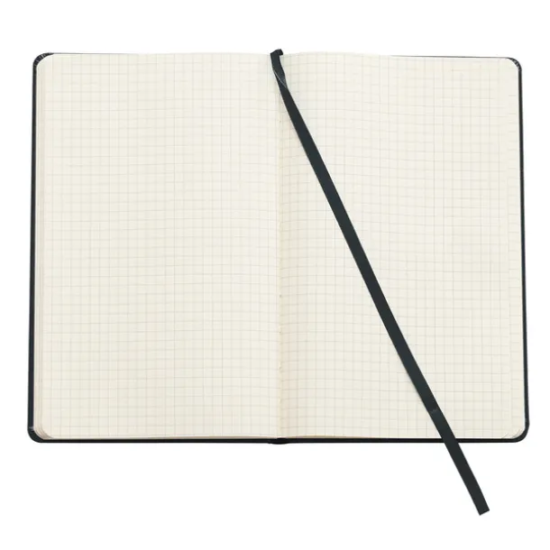 ASTURIAS notebook with squared pages 130x210 / 160 pages Black