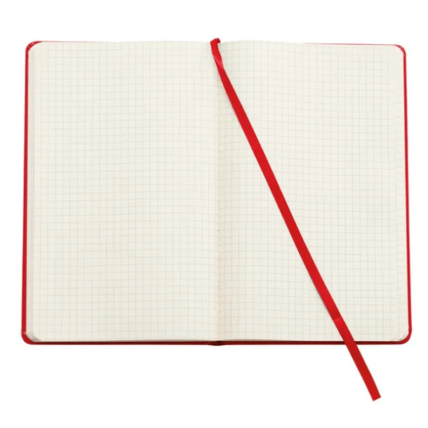 ASTURIAS notebook with squared pages 130x210 / 160 pages Red