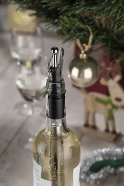 BLANC Wine chiller with pourer srebrny