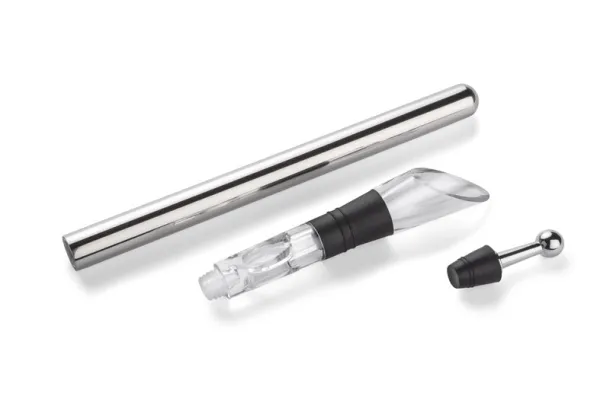 BLANC Wine chiller with pourer srebrny