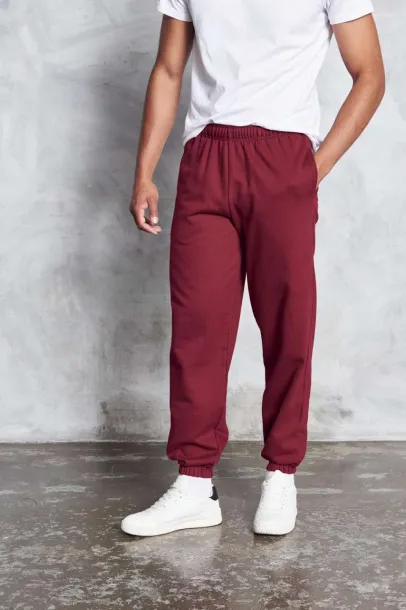  COLLEGE CUFFED JOGPANTS - Just Hoods Burgundy