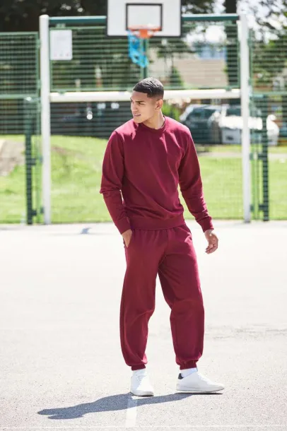  COLLEGE CUFFED JOGPANTS - Just Hoods Burgundy