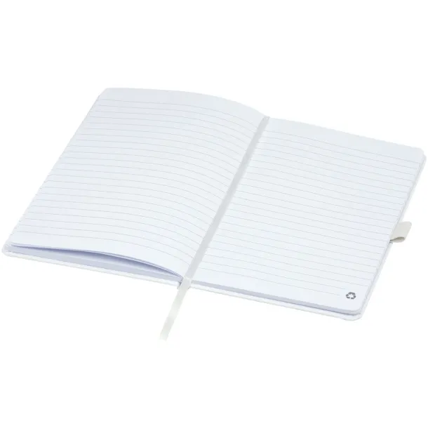 Honua notes od recikliranog papira s omotom od recikliranog PET -a, A5 - Marksman Bijela