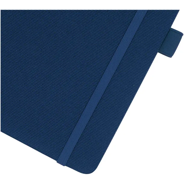 Honua A5 recycled paper notebook with recycled PET cover - Marksman Navy Blue