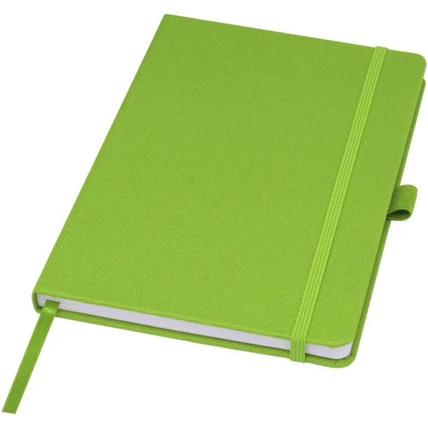 Honua A5 recycled paper notebook with recycled PET cover - Marksman Lime green