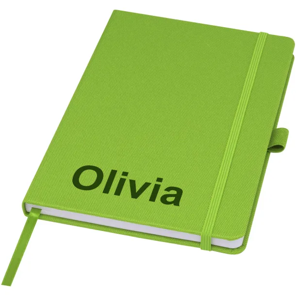 Honua A5 recycled paper notebook with recycled PET cover - Marksman Lime green