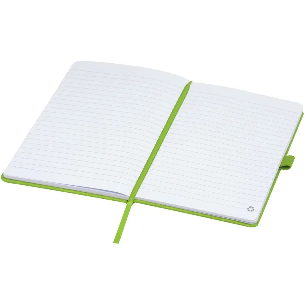 Honua A5 recycled paper notebook with recycled PET cover - Marksman Lime green