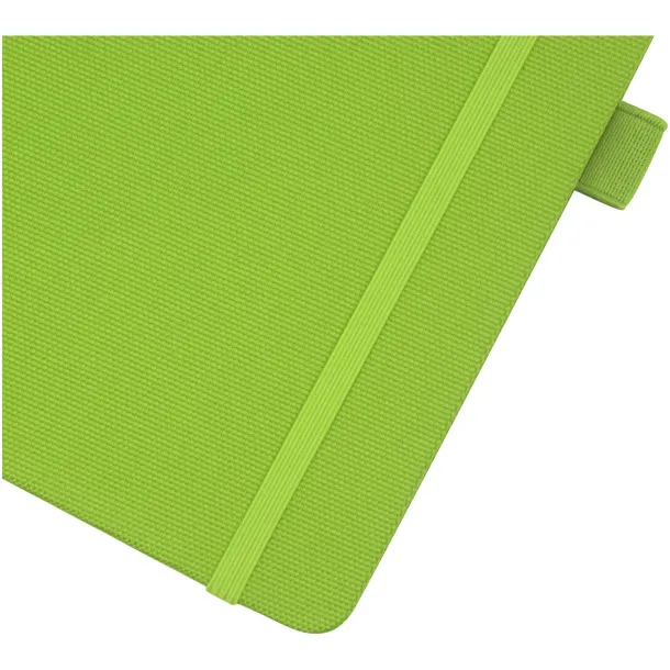 Honua A5 recycled paper notebook with recycled PET cover - Marksman Lime green