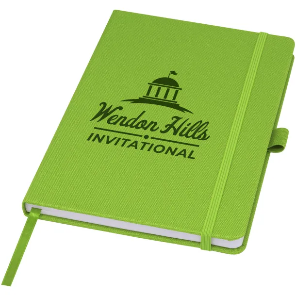 Honua A5 recycled paper notebook with recycled PET cover - Marksman Lime green