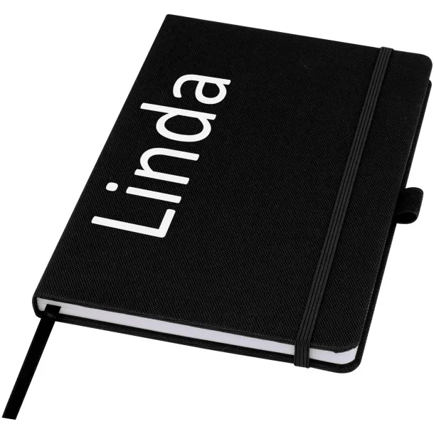 Honua A5 recycled paper notebook with recycled PET cover - Marksman Crna