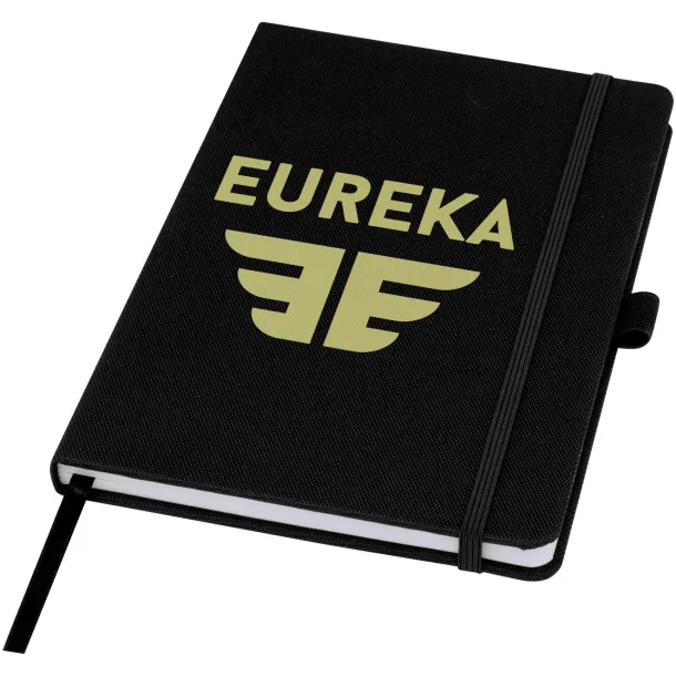 Honua notes od recikliranog papira s omotom od recikliranog PET -a, A5 - Marksman Crna