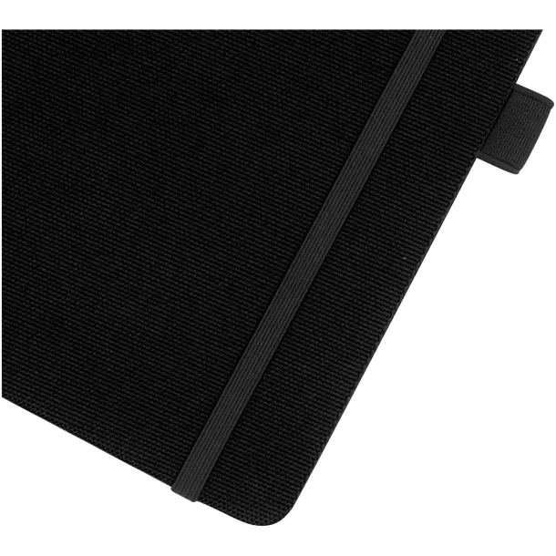 Honua A5 recycled paper notebook with recycled PET cover - Marksman Solid black