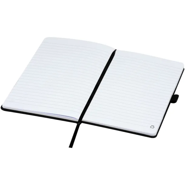 Honua notes od recikliranog papira s omotom od recikliranog PET -a, A5 - Marksman Crna
