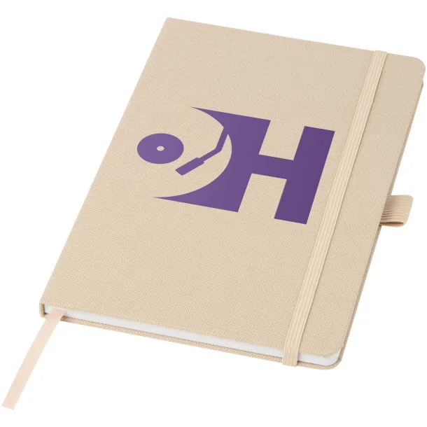 Honua A5 recycled paper notebook with recycled PET cover - Marksman Oatmeal