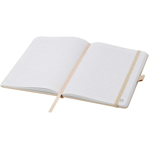 Honua A5 recycled paper notebook with recycled PET cover - Marksman Oatmeal