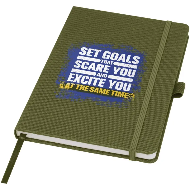 Honua A5 recycled paper notebook with recycled PET cover - Marksman Šumski zelena