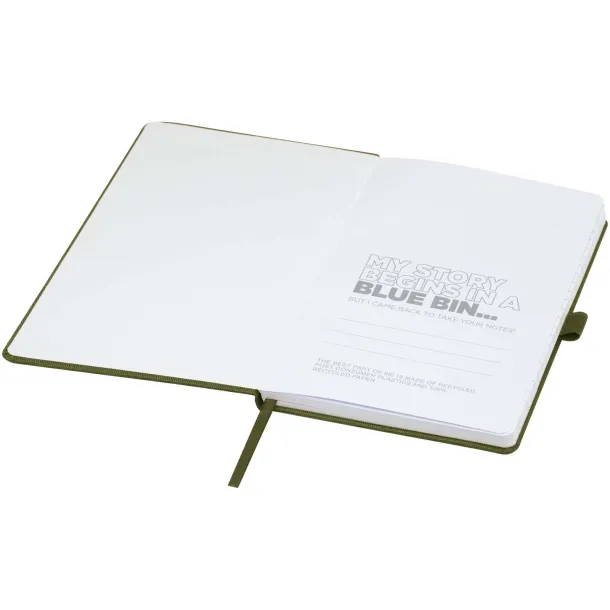 Honua A5 recycled paper notebook with recycled PET cover - Marksman Šumski zelena