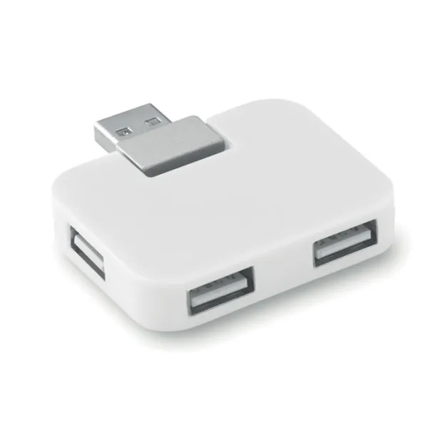 SQUARE USB razdjeljivač Bijela