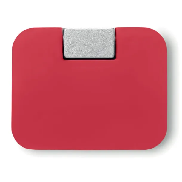 SQUARE 4 port USB hub Red