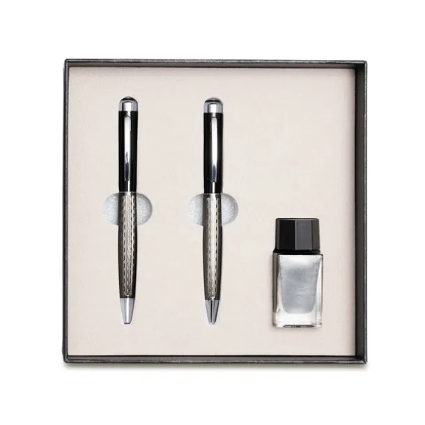 GASSIN gift set with ball and fountain pen and ink Black