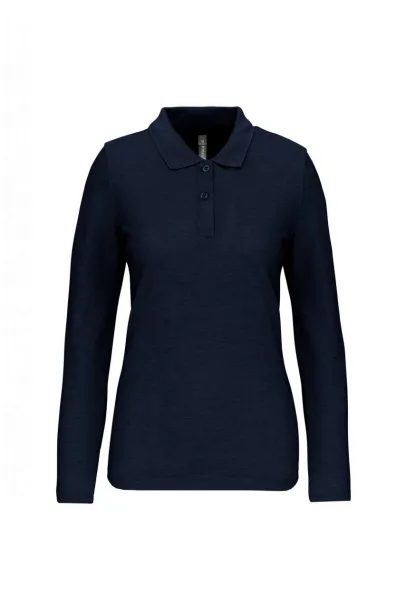  LADIES' LONG-SLEEVED POLO SHIRT - Designed To Work Navy