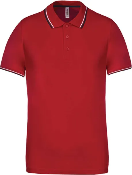  MEN'S SHORT-SLEEVED POLO SHIRT - Kariban Red Navy