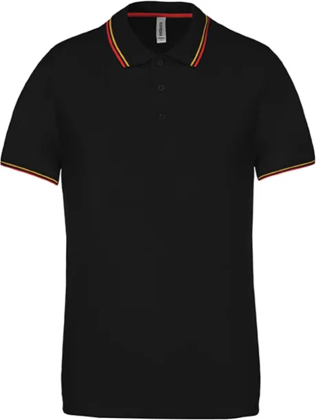  Muška polo majica kratkih rukava, 220 g/m2 - Kariban Crna Crvena
