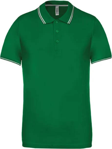  MEN'S SHORT-SLEEVED POLO SHIRT - Kariban Kelly Green Light Grey