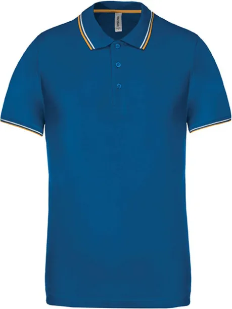  MEN'S SHORT-SLEEVED POLO SHIRT - Kariban Light Royal Blue Yellow