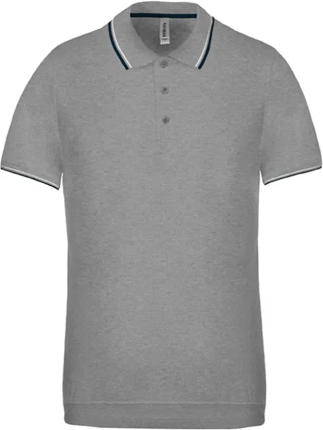  MEN'S SHORT-SLEEVED POLO SHIRT - Kariban Oxford Grey Navy