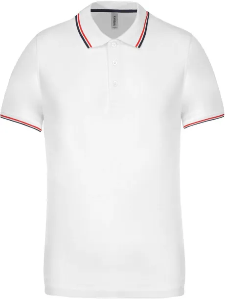  MEN'S SHORT-SLEEVED POLO SHIRT - Kariban White Navy