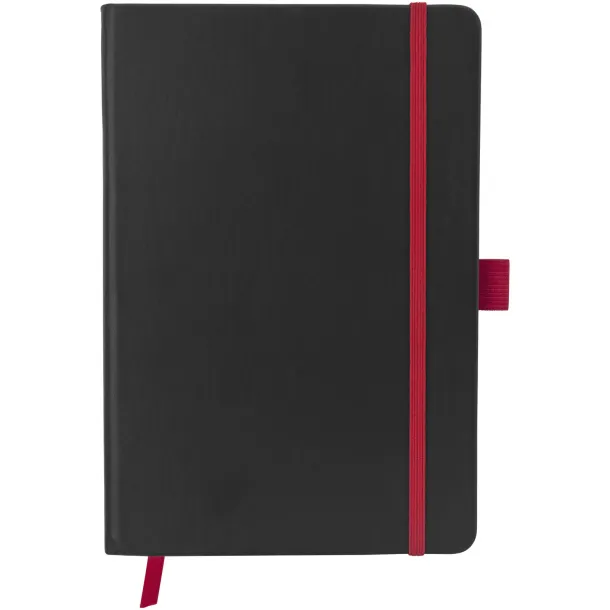 Colour-edge A5 hard cover notebook - Unbranded Solid black Red