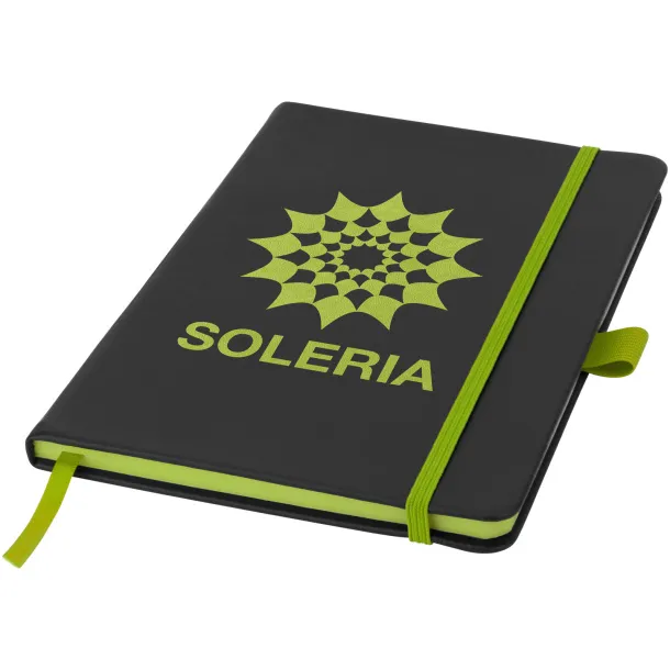 Colour-edge A5 hard cover notebook Crna Lime