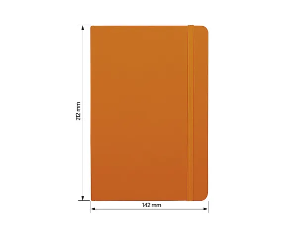 NOTE notebook A 5 with elastic closure Orange