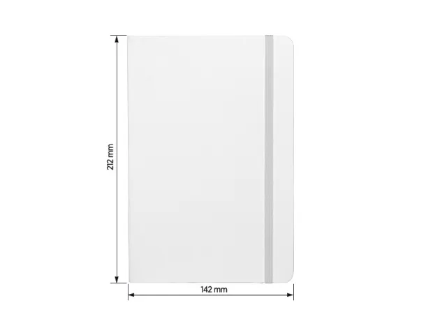 NOTE Notes s elastičnom trakom, A5 Bijela