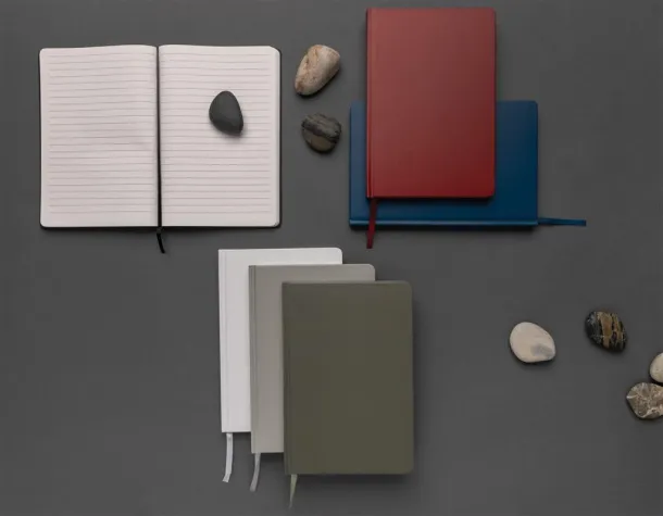  A5 Impact stone paper hardcover notebook - XD Collection Crvena