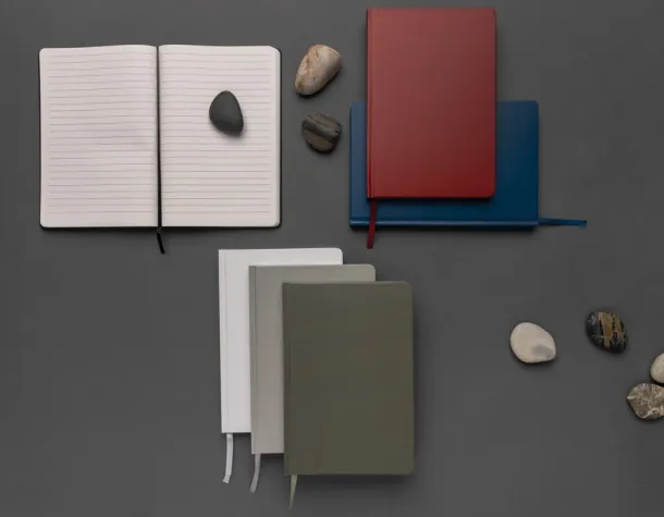  A5 Impact stone paper hardcover notebook - XD Collection Crvena