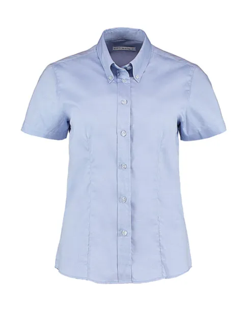  Women's Tailored Fit Premium Oxford Shirt SSL - Kustom Kit Svijelo plava