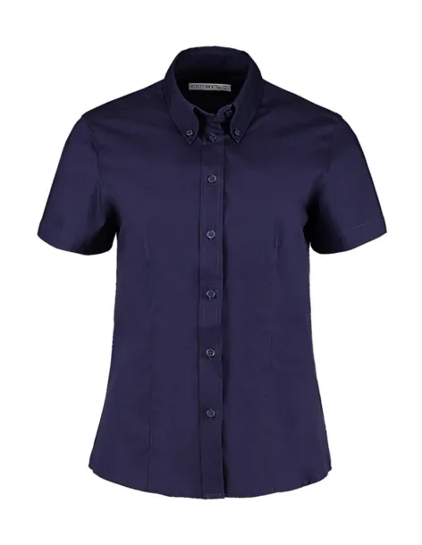  Women's Tailored Fit Premium Oxford Shirt SSL - Kustom Kit Midnight Navy