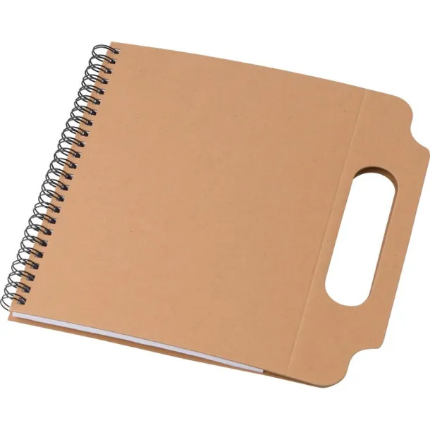  Memo holder, notebook approx. A5, sticky notes brown