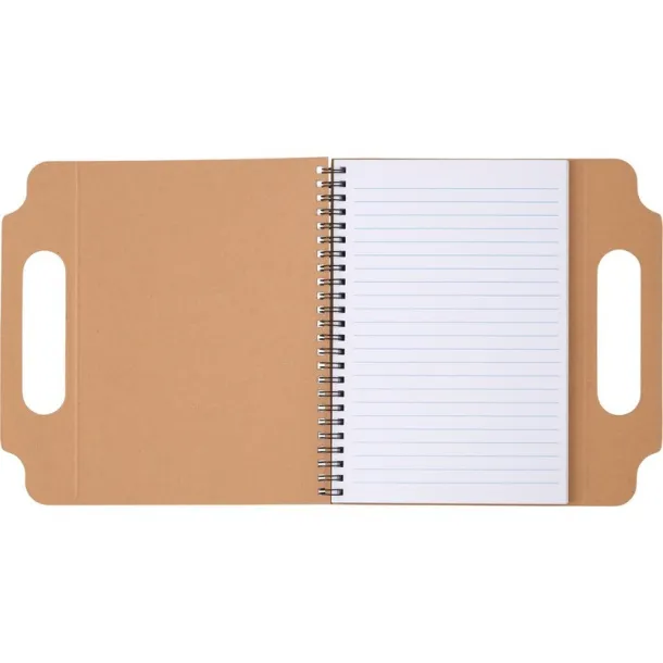  Memo holder, notebook approx. A5, sticky notes brown